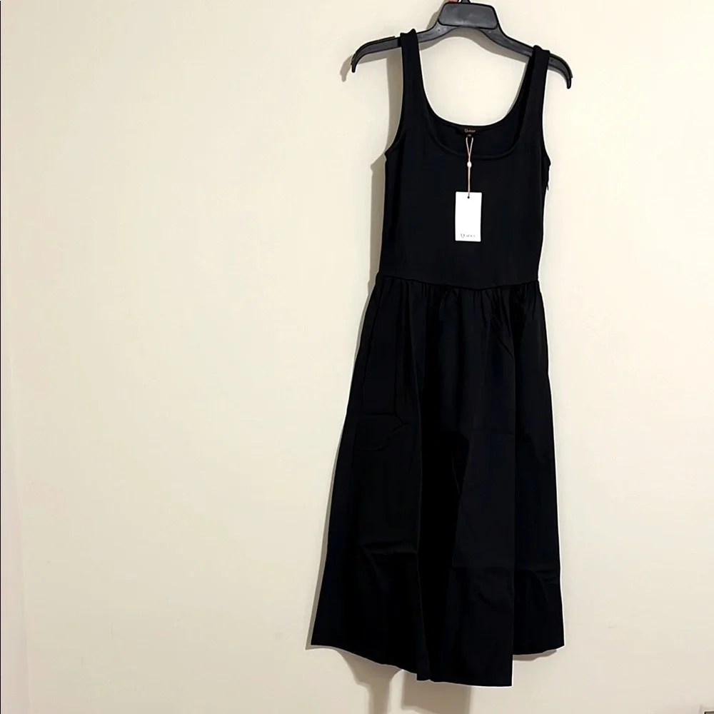 New Quince cotton mixed media tank Black Sleeveless Dress size XS, L - Picture 6 of 11